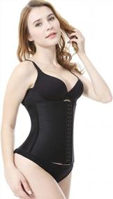 img 2 attached to Everbellus Latex Waist Trainer Corset Hourglass Body Shaper For Women