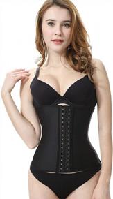 img 3 attached to Everbellus Latex Waist Trainer Corset Hourglass Body Shaper For Women