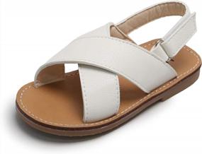 img 2 attached to Comfortable Strappy Water Sandals For Girls - Perfect For Summer Playtime (Toddler/Little Kid)