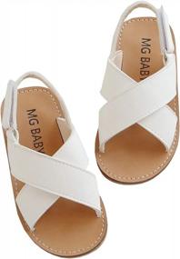 img 4 attached to Comfortable Strappy Water Sandals For Girls - Perfect For Summer Playtime (Toddler/Little Kid)