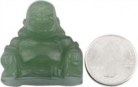 img 3 attached to Bring Home Good Luck And Positivity With Mookaitedecor'S 1.5-Inch Green Aventurine Happy Buddha Crystal Figurine Carved Pocket Stone For Home Decoration