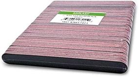 img 3 attached to Karlash Professional Double Sided Emery Board 7" Black Nail File 50Pcs (80/80 Grid)