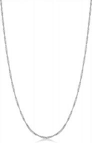 img 4 attached to 925 Sterling Silver Twisted Curb Chain Necklace, Made In Italy (1Mm, 1.2 Mm Or 2.1 Mm - Sizes 14 To 30 Inches)