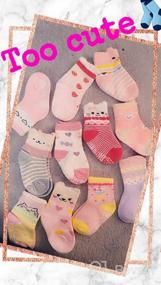 img 6 attached to RATIVE RG-72100: Non-Skid Slipper Socks for Baby Toddler Kids Girls - Enhanced Safety and Grip