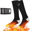 rechargeable heated socks 5000mah - battery powered winter foot warmers for men & women skiing, hunting, camping & fishing logo