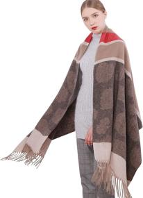 img 4 attached to 🧣 Cashmere Pashmina Blanket Oversized Scarves: Must-Have Women's Accessories by Scarves & Wraps