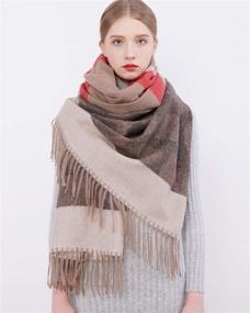 img 3 attached to 🧣 Cashmere Pashmina Blanket Oversized Scarves: Must-Have Women's Accessories by Scarves & Wraps