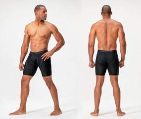 img 1 attached to Men'S Performance Cool Dry Mesh Underwear Boxer Trunk 6-Inch Brief (3 Pack): DEVOPS Quality And Comfort