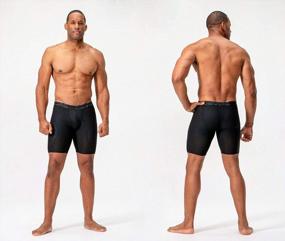 img 2 attached to Men'S Performance Cool Dry Mesh Underwear Boxer Trunk 6-Inch Brief (3 Pack): DEVOPS Quality And Comfort