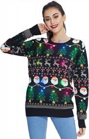 img 2 attached to Light Up Your Christmas With Idgreatim'S Hilarious LED Ugly Sweaters For Men And Women!