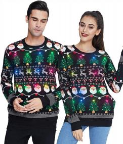 img 4 attached to Light Up Your Christmas With Idgreatim'S Hilarious LED Ugly Sweaters For Men And Women!