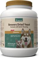 🐾 naturvet brewer’s dried yeast pet supplement with garlic flavoring - boosts coat health & skin glow for dogs & cats – 5,000 ct. logo