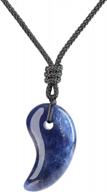 unique three sacred treasures magatama pendant necklace from amorwing logo
