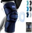 neenca knee brace with side stabilizers & patella gel pads, adjustable compression knee support braces for knee pain, meniscus tear,acl,mcl,arthritis, joint pain relief,injury recovery-4 sizes.black 3 logo