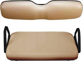 img 1 attached to Tan EZGO 750320PKG Front Seat Cover Package