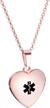 heart charm medical id alert necklaces for women with free engraving by linnalove logo