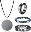 hematite jewelry set for women & men - bracelets, ring & necklace to break negative energy balance logo