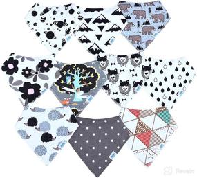 img 3 attached to 10-Pack Baby Boys Bandana Drool Bibs Set for Teething and Drooling by Tigababy