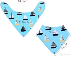 img 1 attached to 10-Pack Baby Boys Bandana Drool Bibs Set for Teething and Drooling by Tigababy