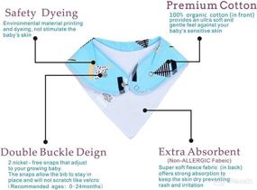 img 2 attached to 10-Pack Baby Boys Bandana Drool Bibs Set for Teething and Drooling by Tigababy