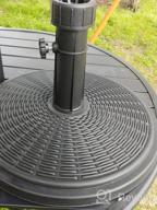 img 1 attached to Heavy-Duty Prefilled Patio Umbrella Base By FRUITEAM - 22Lbs Assembly With 17.5" Round Weight Base And 2022 New Pole Holder For Market Table, Yard, Garden, Deck, And Porch review by Peter Joseph