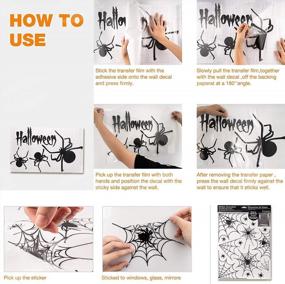 img 1 attached to Halloween Wall Decal Stickers For Vampire, Batman & Haunted House Party - Gibot Spiders Art Decor For Bedroom And Living Room