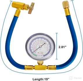 img 3 attached to Easy-to-Use R134a Refrigerant Recharge Hose Kit for A/C Systems 🥶 - Includes R134a/R-12/R-22 Freon Can Tap Recharging Hose and Detachable Quick Coupler