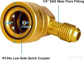 img 1 attached to Easy-to-Use R134a Refrigerant Recharge Hose Kit for A/C Systems 🥶 - Includes R134a/R-12/R-22 Freon Can Tap Recharging Hose and Detachable Quick Coupler