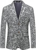 uninukoo men's sequin blazer jacket, shiny party disco suit tuxedo for nightclubs logo