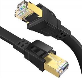img 4 attached to 2Pack Cat 8 Ethernet Cables 6Ft, LAN Cable, Outdoor&Indoor, 40Gbps 2000Mhz Heavy Duty Gigabit Shielded Ethernet Cord With RJ45 Connector For Gaming PC/Xbox/PS4/Modem/Router
