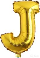 16-inch single gold alphabet letter number balloons – aluminum foil hanging 🎈 film balloon for wedding, birthday party decoration with air mylar balloons (gold, 16-inch) логотип