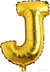 img 3 attached to 16-Inch Single Gold Alphabet Letter Number Balloons – Aluminum Foil Hanging 🎈 Film Balloon for Wedding, Birthday Party Decoration with Air Mylar Balloons (Gold, 16-Inch)