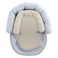 kakiblin мягкая подушка для поддержки шеи для автомобильного сиденья, коляски, детской переноски - серый логотип