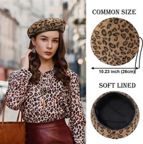 img 2 attached to 4PCS Leopard Print Jewelry Set For Women - Earrings, Beret Hat, Tassel Pendant Necklace & Bracelet - Birthday/Wedding/Anniversary/Mothers Day Gift
