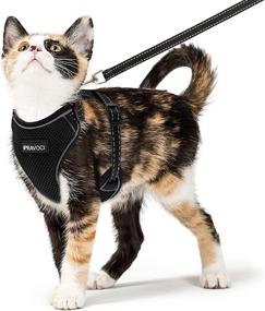 img 4 attached to 🐱 IPRAVOCI Cat Harness and Leash Set - Escape Proof Vest Harness for Cats - Reflective Adjustable Breathable Full Body Harness for Small Medium Large Cats - Ideal for Walking and Training