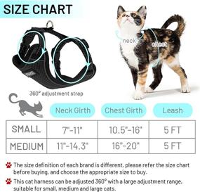 img 3 attached to 🐱 IPRAVOCI Cat Harness and Leash Set - Escape Proof Vest Harness for Cats - Reflective Adjustable Breathable Full Body Harness for Small Medium Large Cats - Ideal for Walking and Training