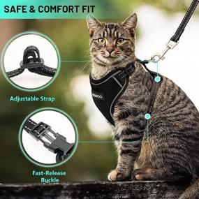 img 1 attached to 🐱 IPRAVOCI Cat Harness and Leash Set - Escape Proof Vest Harness for Cats - Reflective Adjustable Breathable Full Body Harness for Small Medium Large Cats - Ideal for Walking and Training