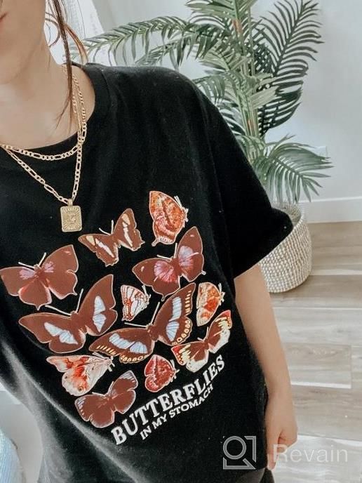 img 1 attached to Oversized Graphic Printed Women'S Tee With Short Sleeves And Loose Fit - Stylish Round Neck T-Shirt Top By Meladyan review by Heather Welsh