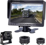 📸 7-inch lcd rear view monitor with waterproof night vision back up camera kit (single camera) logo