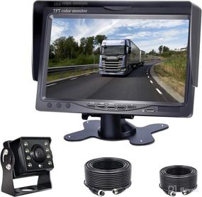 img 4 attached to 📸 7-Inch LCD Rear View Monitor with Waterproof Night Vision Back Up Camera Kit (Single Camera)