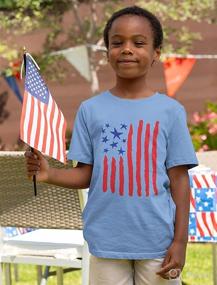 img 2 attached to Tstars USA American Flag Drawing 4th of July T-Shirts for Boys, Girls, and Kids - Patriotic Shirt