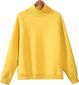 img 4 attached to Super Warm Sherpa Lined Mock Neck Sweatshirts For Women - Casual Crewneck Pullovers With Duyang Style
