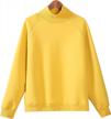 super warm sherpa lined mock neck sweatshirts for women - casual crewneck pullovers with duyang style logo