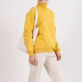 img 2 attached to Super Warm Sherpa Lined Mock Neck Sweatshirts For Women - Casual Crewneck Pullovers With Duyang Style