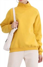 img 3 attached to Super Warm Sherpa Lined Mock Neck Sweatshirts For Women - Casual Crewneck Pullovers With Duyang Style