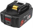 waitley 18v 5.0ah replacement battery for makita lithium-ion power tools - compatible with bl1830, bl1840, bl1850b, bl1860 models - led indicator included logo