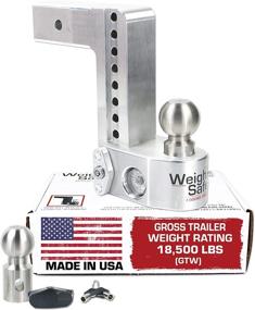 img 4 attached to 🚚 Weigh Safe WS8-2.5 Aluminum Adjustable Trailer Hitch with Integrated Weight Scale for Enhanced Trailer Sway Prevention - 8-inch Adjustable Drop Hitch for 2.5-inch Receiver, High Capacity Ball Mount Hitch with 18,500 GTW