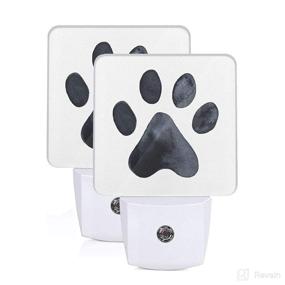 img 4 attached to 🐾 MSGUIDE Black Dog Paw Night Light 2 Pack - Plug-in LED Nightlights with Auto Dusk-to-Dawn Sensor for Bedroom, Bathroom, Toilet, Stairs, Kitchen, Hallway - Ideal for Kids and Adults