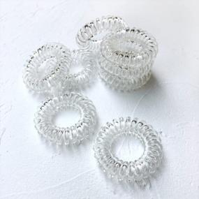 img 1 attached to Cherssy Spiral Hair Ties - 8 Pack Of Traceless Elastic Coils For Women And Girls' Ponytails And Hair Holders