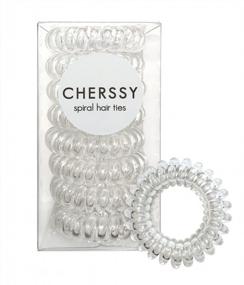 img 4 attached to Cherssy Spiral Hair Ties - 8 Pack Of Traceless Elastic Coils For Women And Girls' Ponytails And Hair Holders